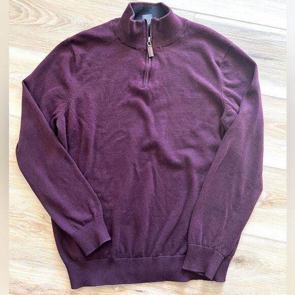 GRAYSON AND DUNN HALF ZIP PULLOVER SWEATER SIZE LARGE - Picture 1 of 4
